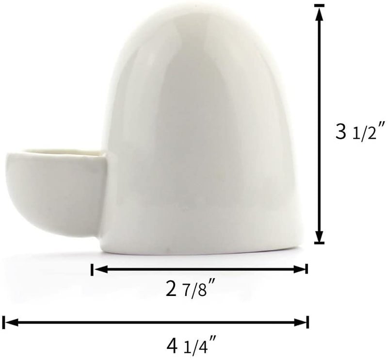 Dahey Drinking Water Feeder Ceramics Slient Bottle Waterer Automatic Small Pets for Hamster Hedgehog Chinchilla Ferret Small Guinea Pig, White, 8Oz - Image 3